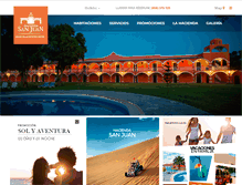 Tablet Screenshot of hotelhaciendasanjuan.com